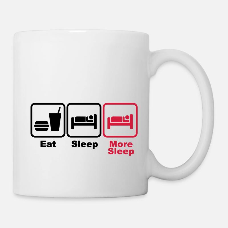 eat sleep more sleep 2c - Mug - white