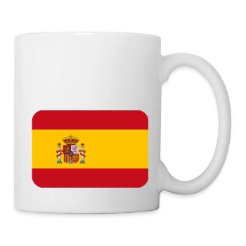 SPAIN FLAG round corner 400 dpi - Tasse - Weiß - Rechts
