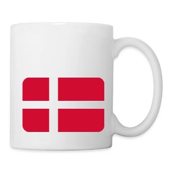 DENMARK FLAG round corner 400 dpi - Tasse - Weiß - Rechts