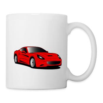 sport car red - Mug - white - Right
