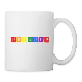 Buntes Dresden - Tasse - Weiß - Rechts