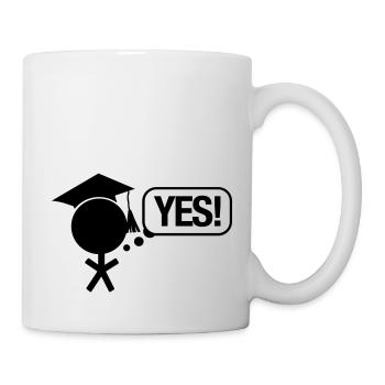 student_yes_f1 - Mug blanc - blanc - Droite