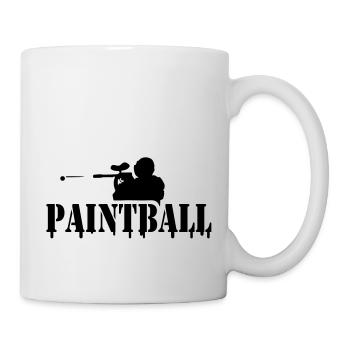 Paintball Logo modern - Tasse - Weiß - Rechts