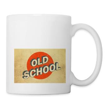 Old School Vintage Logo Poster - Mug - white - Right