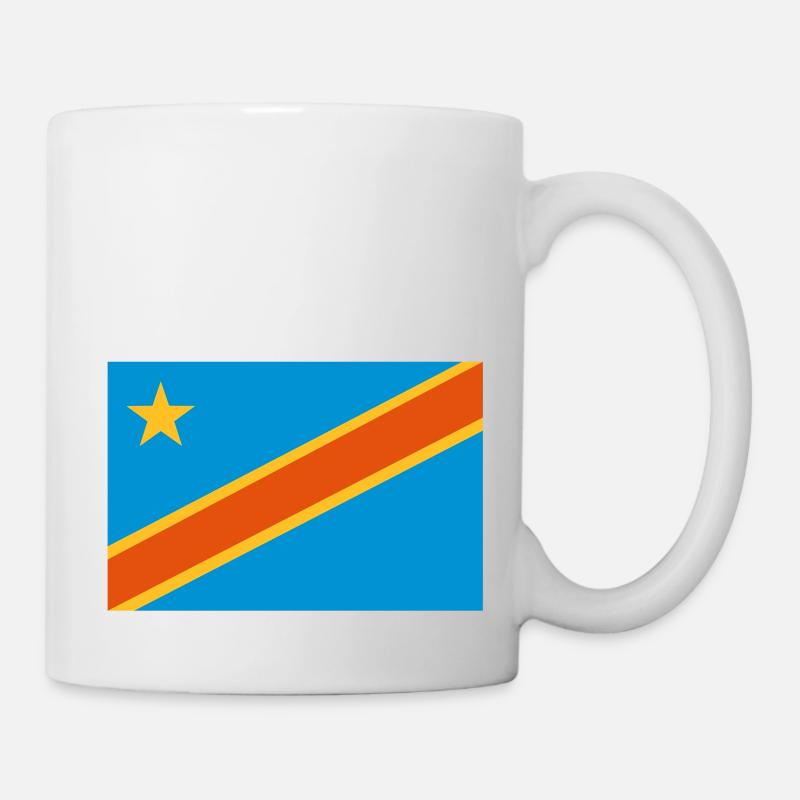 drapeau Congo Kinshasa - Congo flag - Mug blanc - blanc