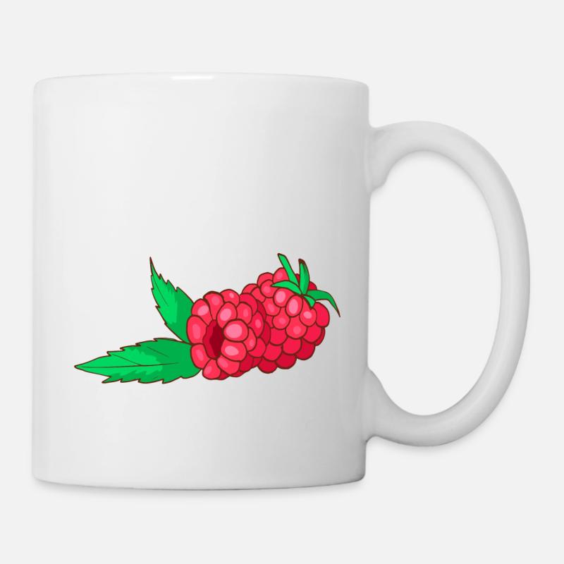 Himbeeren - Tasse - Weiß
