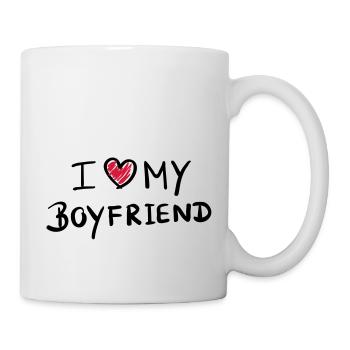 i love my boyfriend - design - Tasse - Weiß - Rechts