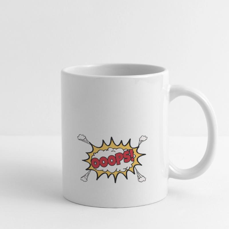 OOOPS Comic Graffiti Mug blanc