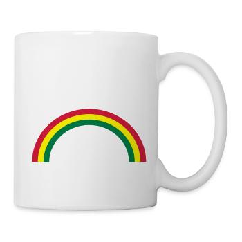 Regenbogen, Rainbow, 3farbig - Tasse - Weiß - Rechts