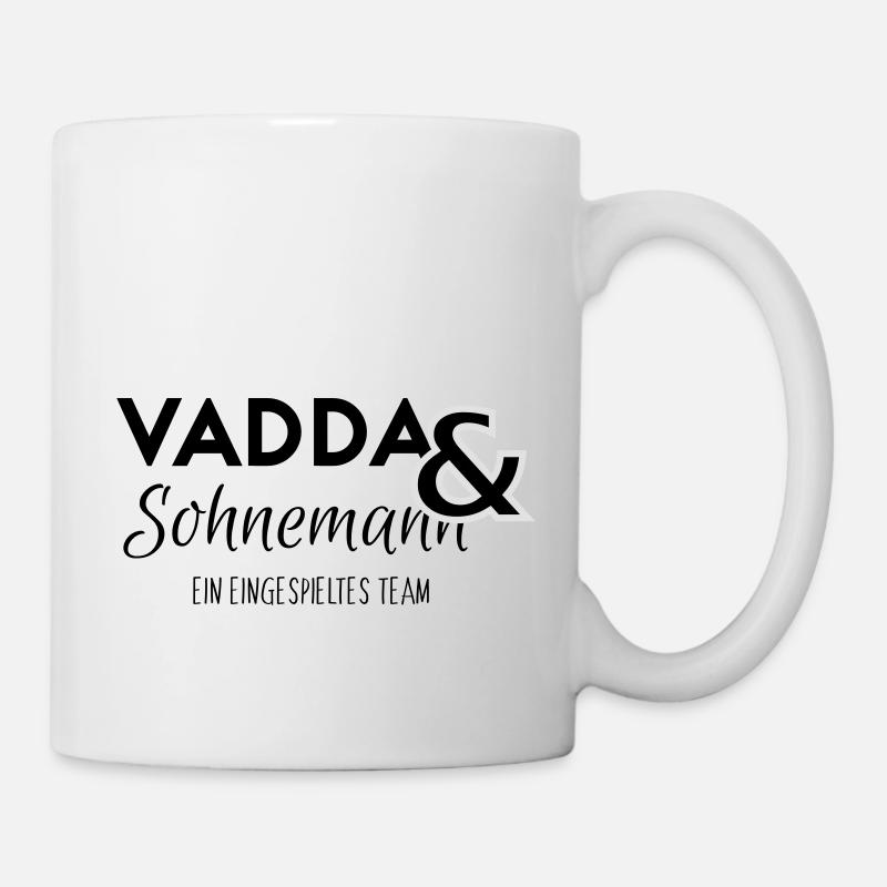 Vater und Sohn ein Team Geschenk Idee - Tasse - Weiß