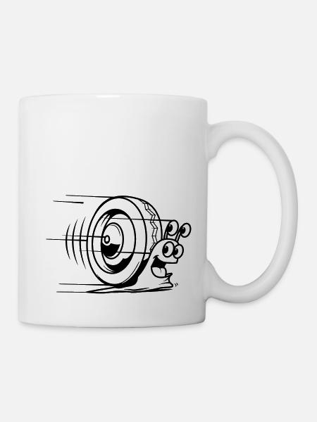 speed snail - Mug blanc - blanc