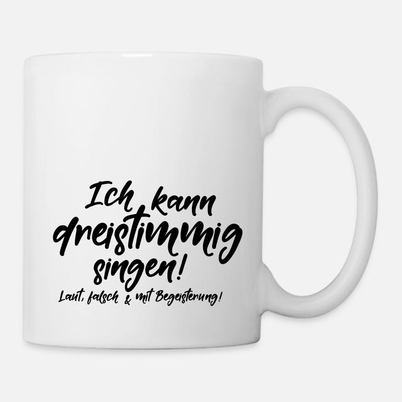 falsch singen Sänger Karaoke talentfrei Geschenk - Tasse - Weiß