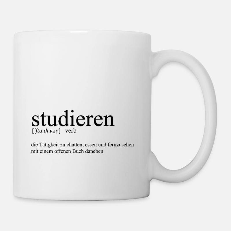 Studieren Definition - Tasse - Weiß