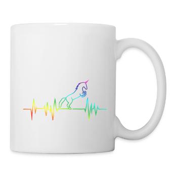 unicorn einhorn glitzer Geburtstag birth geschenk - Tasse - Weiß - Rechts
