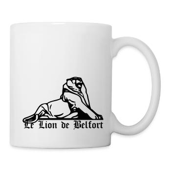 Lion de Belfort + texte gothique - Mug blanc - blanc - Droite