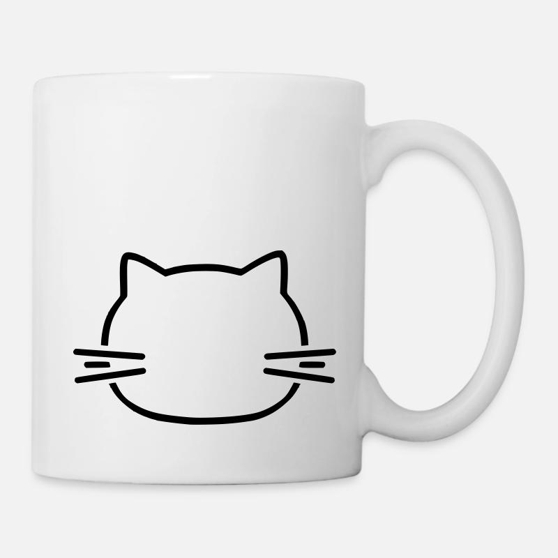 Cat head - Mug - white