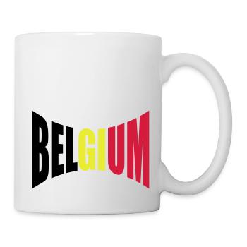 Belgique Belgique Texte Drapeau Cool Football Fan Fun - Mug blanc - blanc - Droite