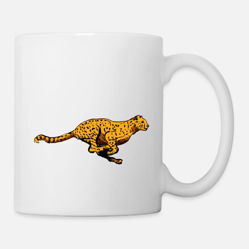 Léopard, guépard, afrique, animaux, chasse, nature, course - Mug blanc - blanc