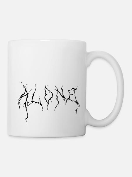 ALONE - Tasse - Weiß
