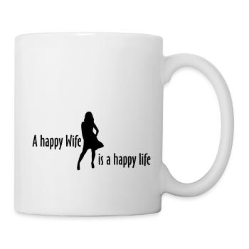 Happy Wife - Happy Life - Mug - white - Right