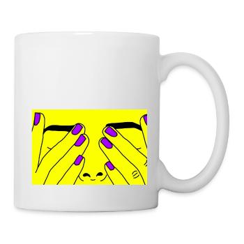 Face yellow - Tasse - Weiß - Rechts