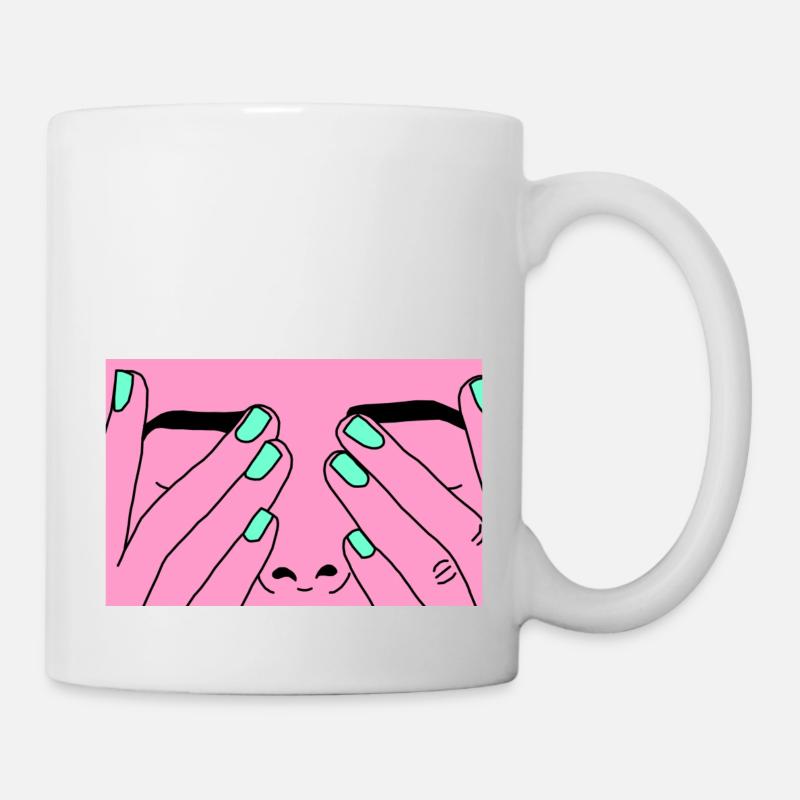 Face rose - Tasse - Weiß