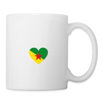 Französisch-Guayana Flagge Guyane Geschenk - Tasse - Weiß - Rechts