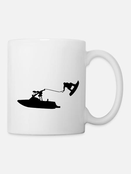 wakeboat_1 - Mug blanc - blanc