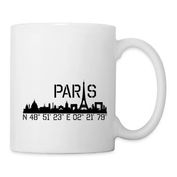 Paris coordonnées N 48 ° 51 '23' 'E 02 ° 21' 79 '' - Mug blanc - blanc - Droite