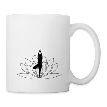 Namaste lotus flower / gift idea - Mug - white - Right