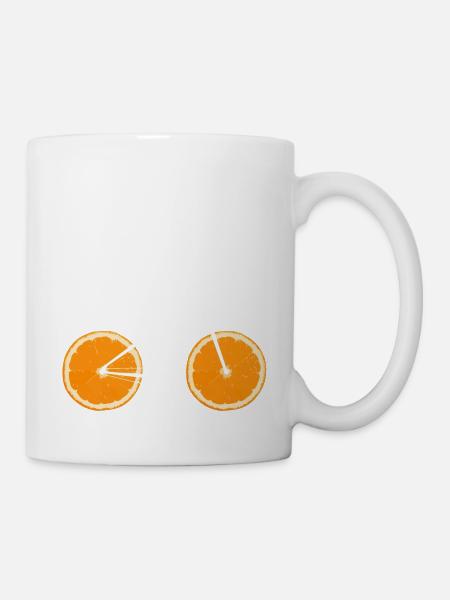 Fruit Bicycle Lemon Lime Orange / Gift - Mug - white