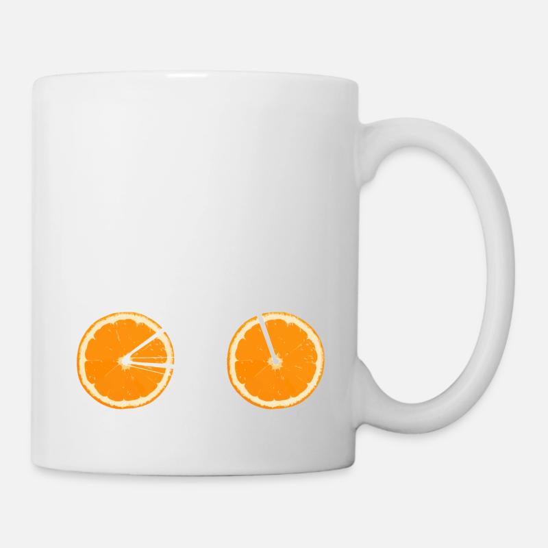 Frucht Fahrrad Zitrone Limette Orange / Geschenk - Tasse - Weiß