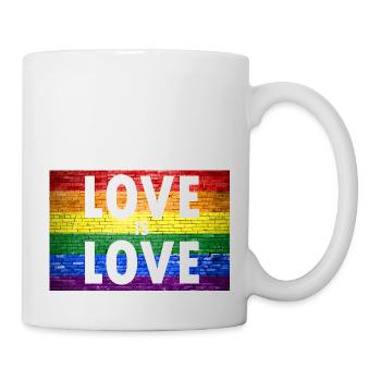 L'amour est l'amour Gay Pride - Mug blanc - blanc - Droite