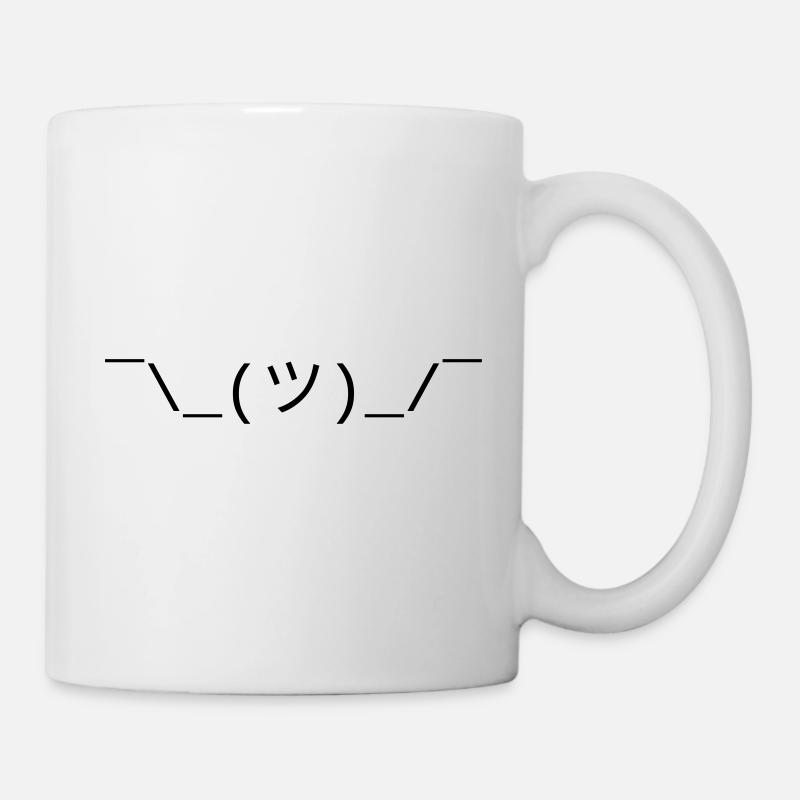 Shrug smiley - Mug - white