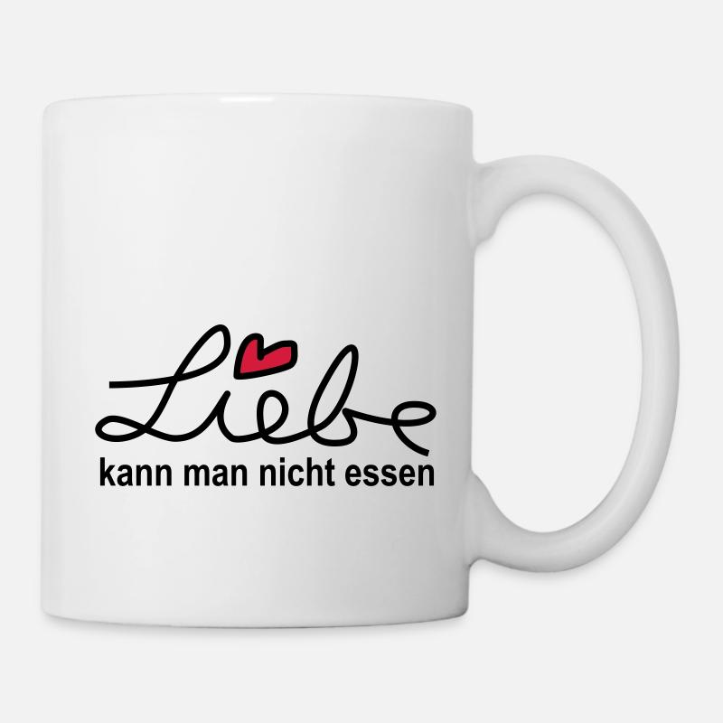 Vous ne pouvez pas manger l'amour - cadeau t-shirt - Mug blanc - blanc