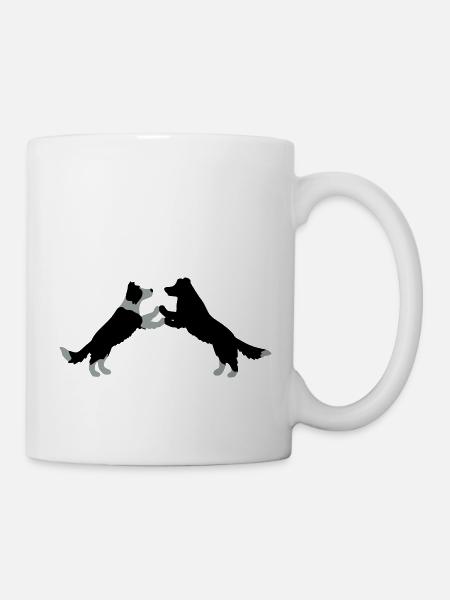 dog dancing Border Collies - Mug - white