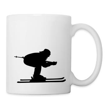 Aérodynamique du skieur - Mug blanc - blanc - Droite