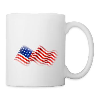 Drapeau américain - Mug blanc - blanc - Droite