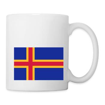 drapeau_aland - Tasse - Weiß - Rechts