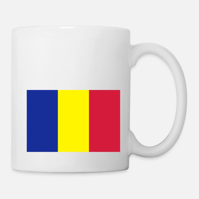 drapeau_roumanie - Tasse - Weiß