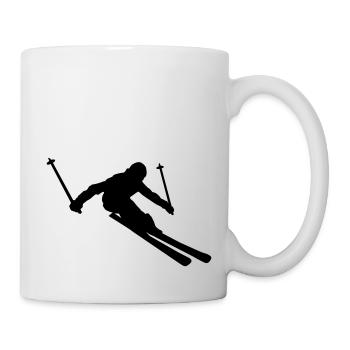 ski_fahrer__f1 - Tasse - Weiß - Rechts