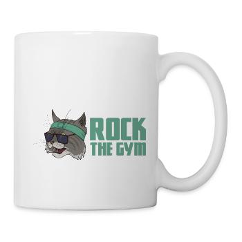 Fitness Cat Cardio Yoga Workout Gym Training - Mug - white - Right