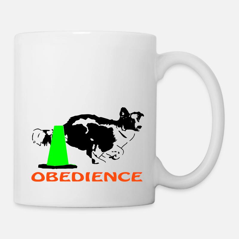 Border collie with pylon - Mug - white