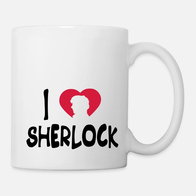 ich liebe sherlock - Tasse - Weiß