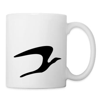 bird_vec_1de - Tasse - Weiß - Rechts