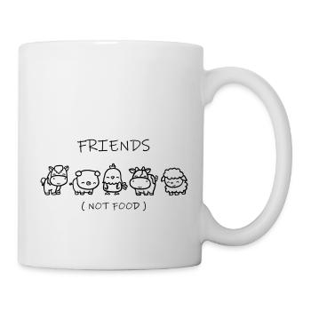 Friends not food / friends no food / vegetarians - Mug - white - Right