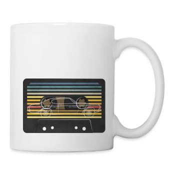 70's Kassette Auto - Tasse - Weiß - Rechts