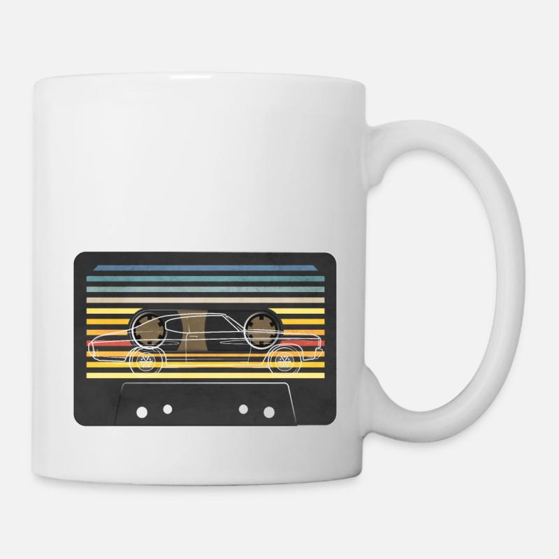 70's cassette car - Mug blanc - blanc