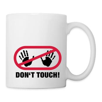 dont_touch_1__f2 - Tasse - Weiß - Rechts