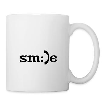 Smile Lächeln Smiley Freude - Tasse - Weiß - Rechts
